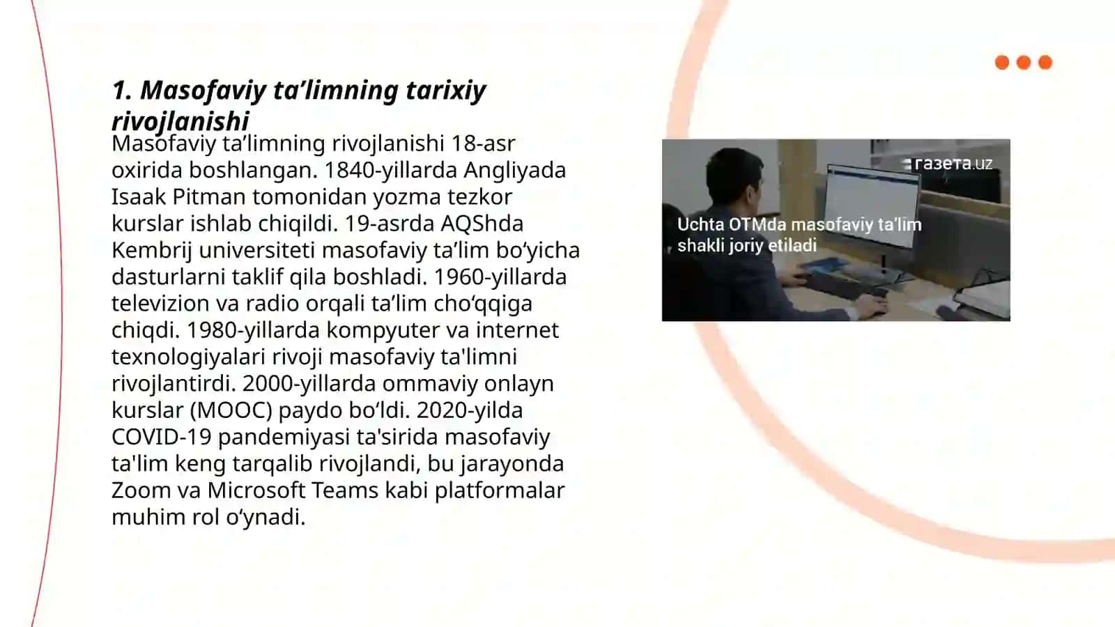 Masofaviy taʼlim texnologiyalari va modellari 3