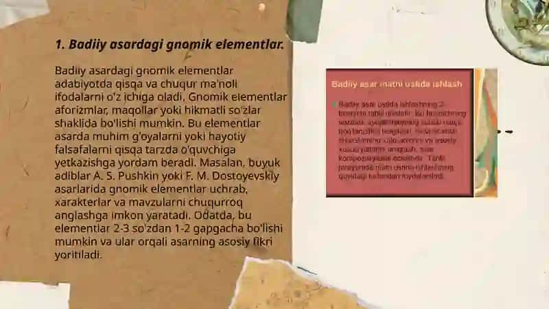 Badiiy asar tahliliga oid noodatiy savol topshiriqlar 3
