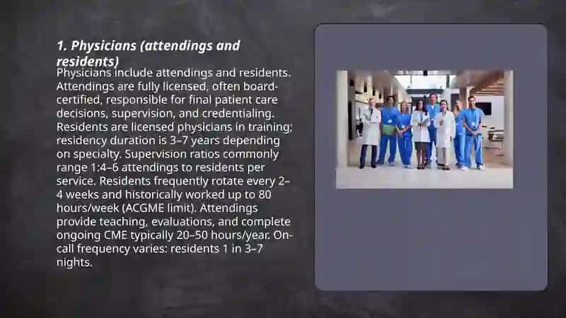Physicians (attendings and residents) 3