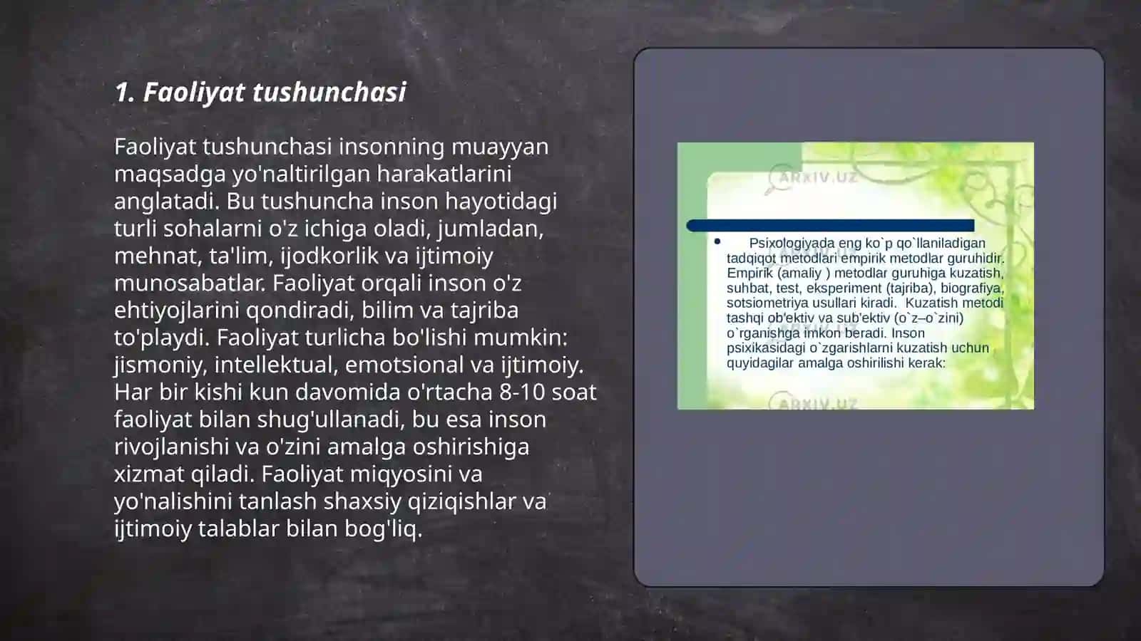 Faoliyatning umumiy psixologik tavsifi 3