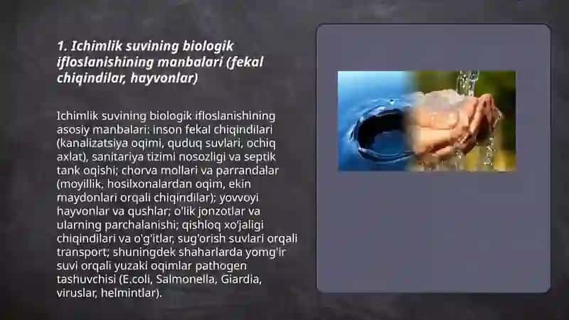 Ichimlik suvining biologik ifloslanishi 3
