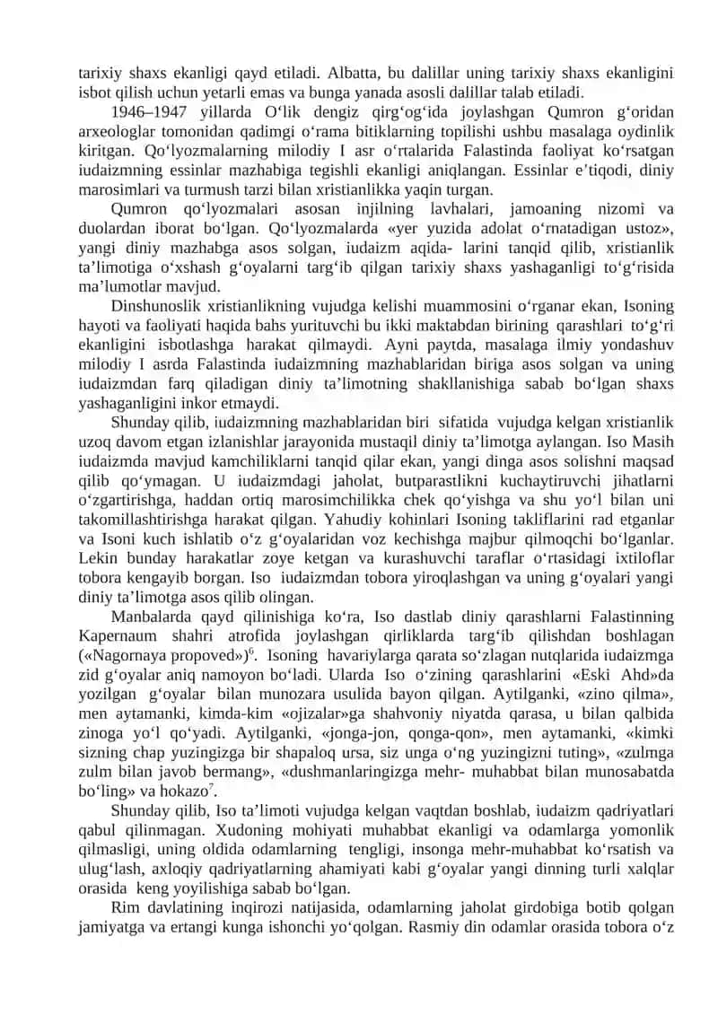 XRISTIANLIK: MOHIYATI, MANBALARI VA XUSUSIYATLARI 3