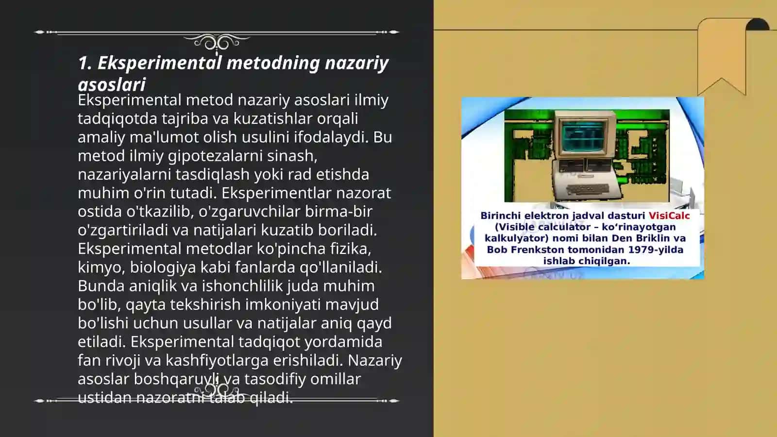 Eksperimental metodning imkoniyatlari 3