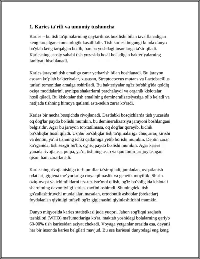 Karies Tasnifi, Etiologiya, Patogenez 3