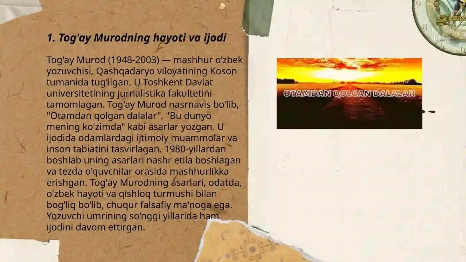 Otamdan qolgan dalalar asari tahlili 3