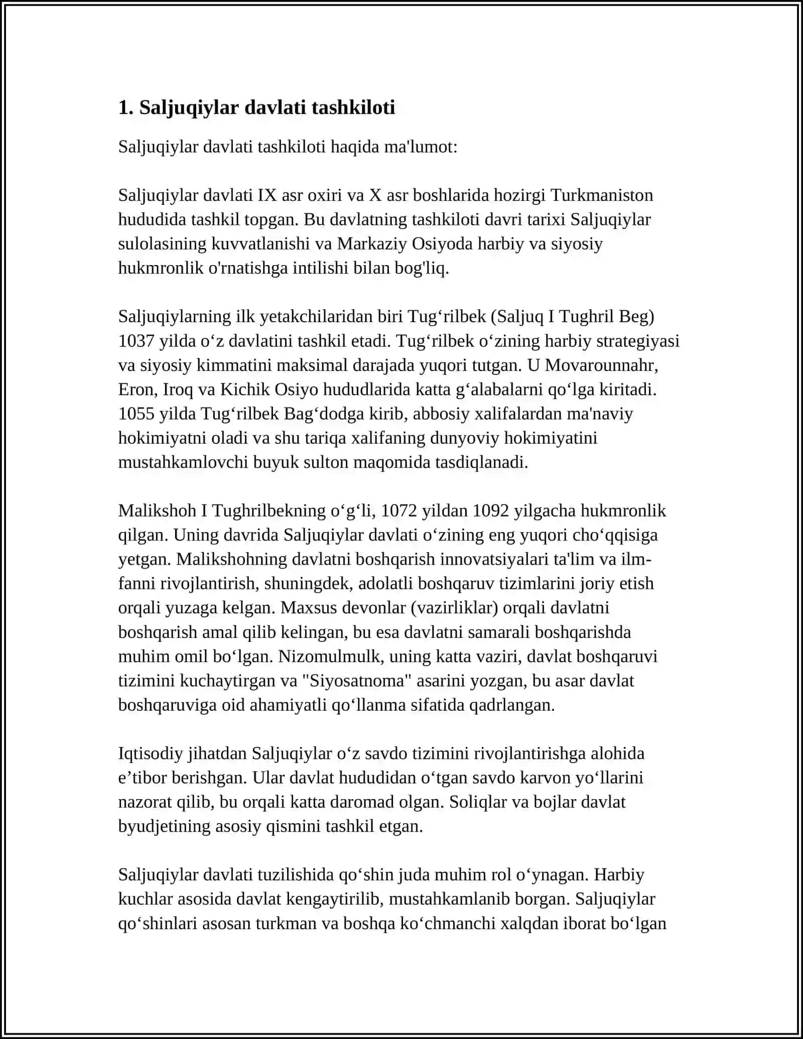 SALJUQIYLAR DIPLOMATIYASI 3