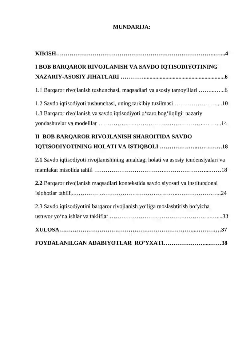 Barqaror rivojlanishda savdo iqtisodiyotining o‘rni va istiqbollari 3