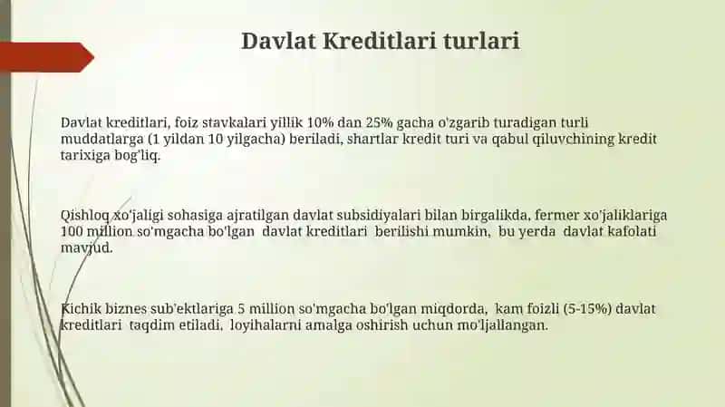 Davlat kreditlari 3
