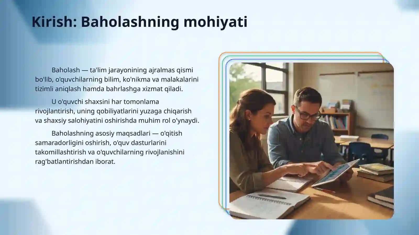 O‘quvchilarning ta’limiy va tarbiyaviy yutuqlarini baholash tizimi 3