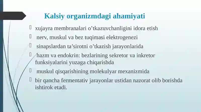 Mineral distrofiyalar. Kalsiy almashinuvining buzilishi. Raxit. 3