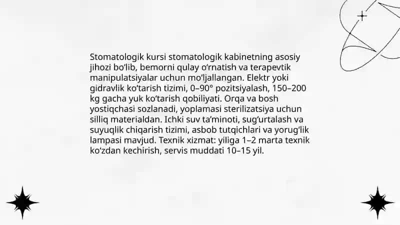 Stomatologik kursi 3