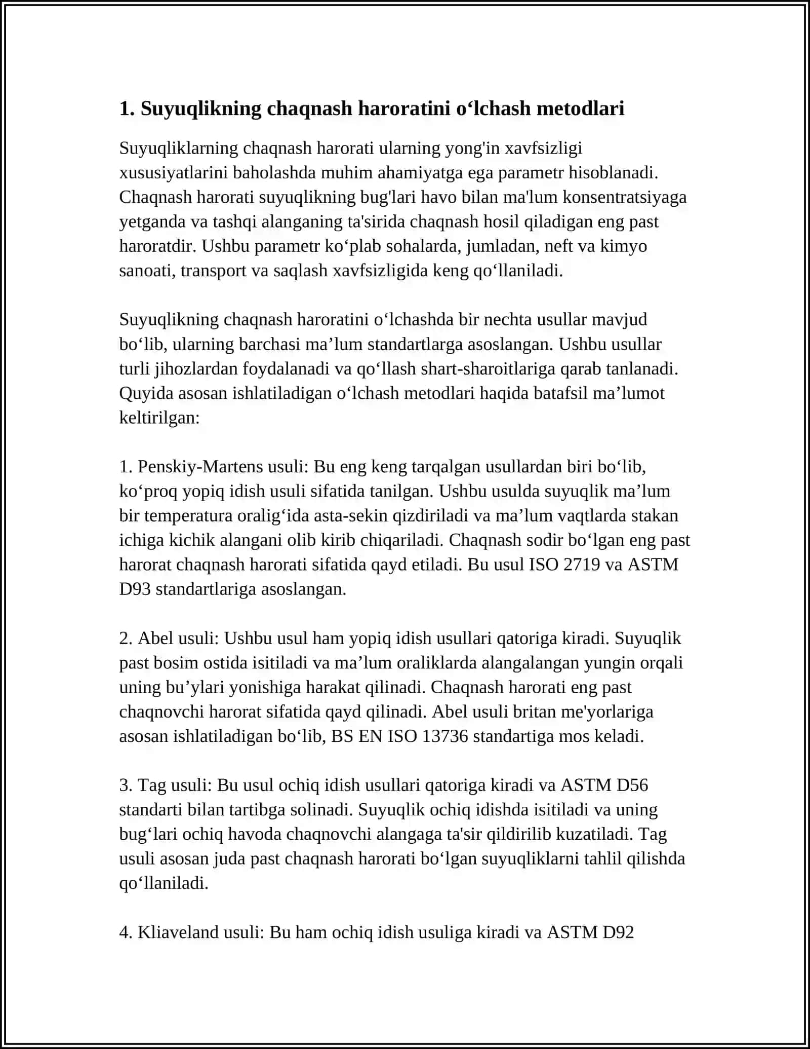 SUYUQLIKNING CHAQNASH HARORATINI TADQIQ QILISH 3