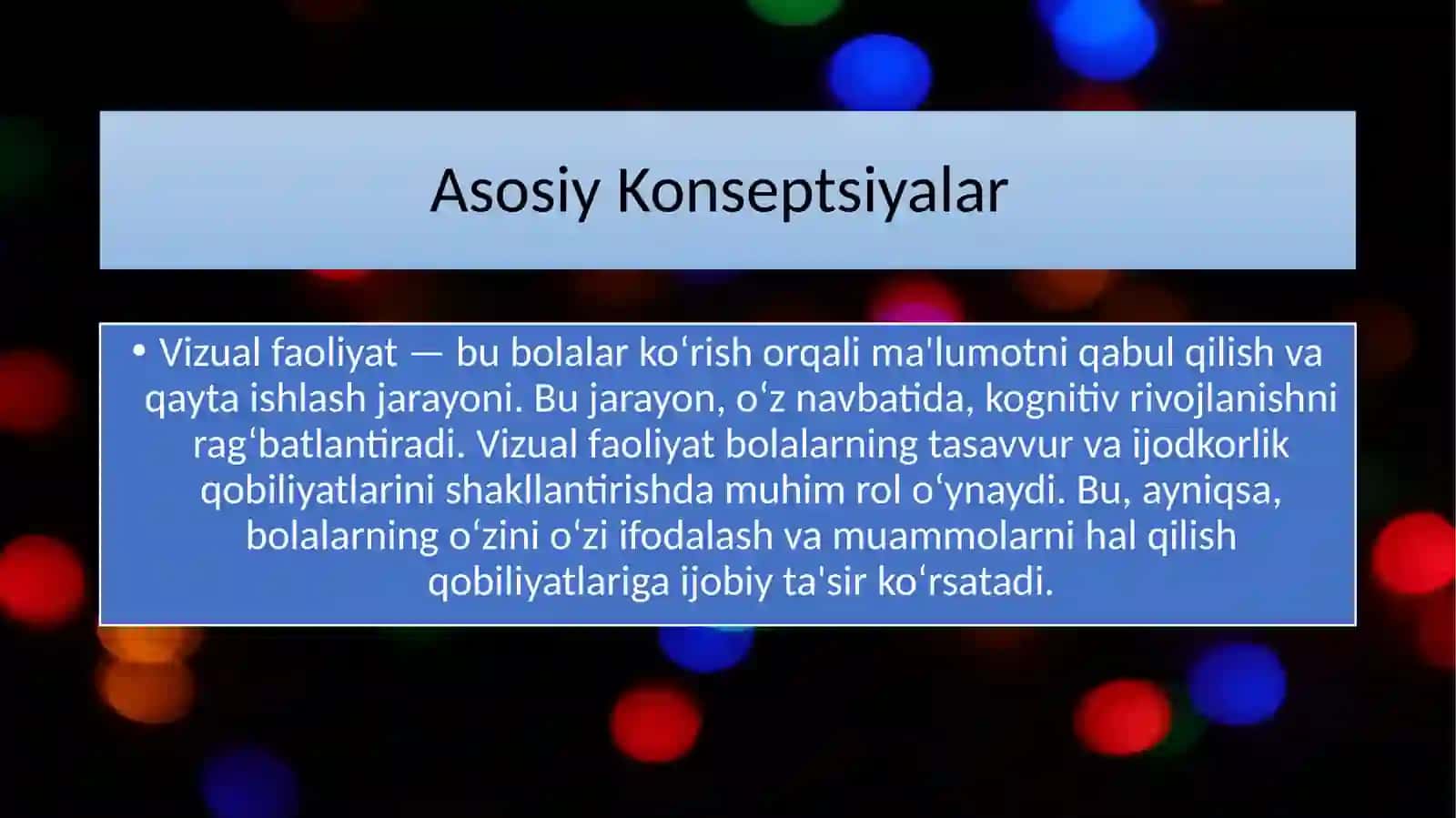 Vizual faoliyat va uning asoslari 3
