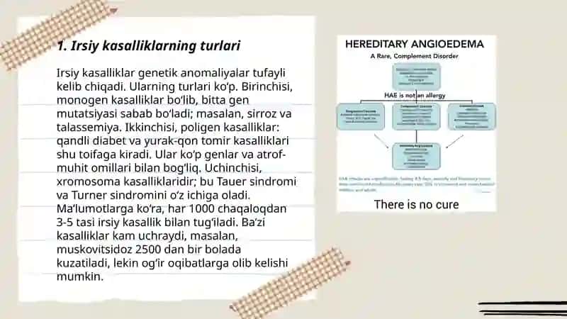 Irsiyat va irsiy kasaliklar 3