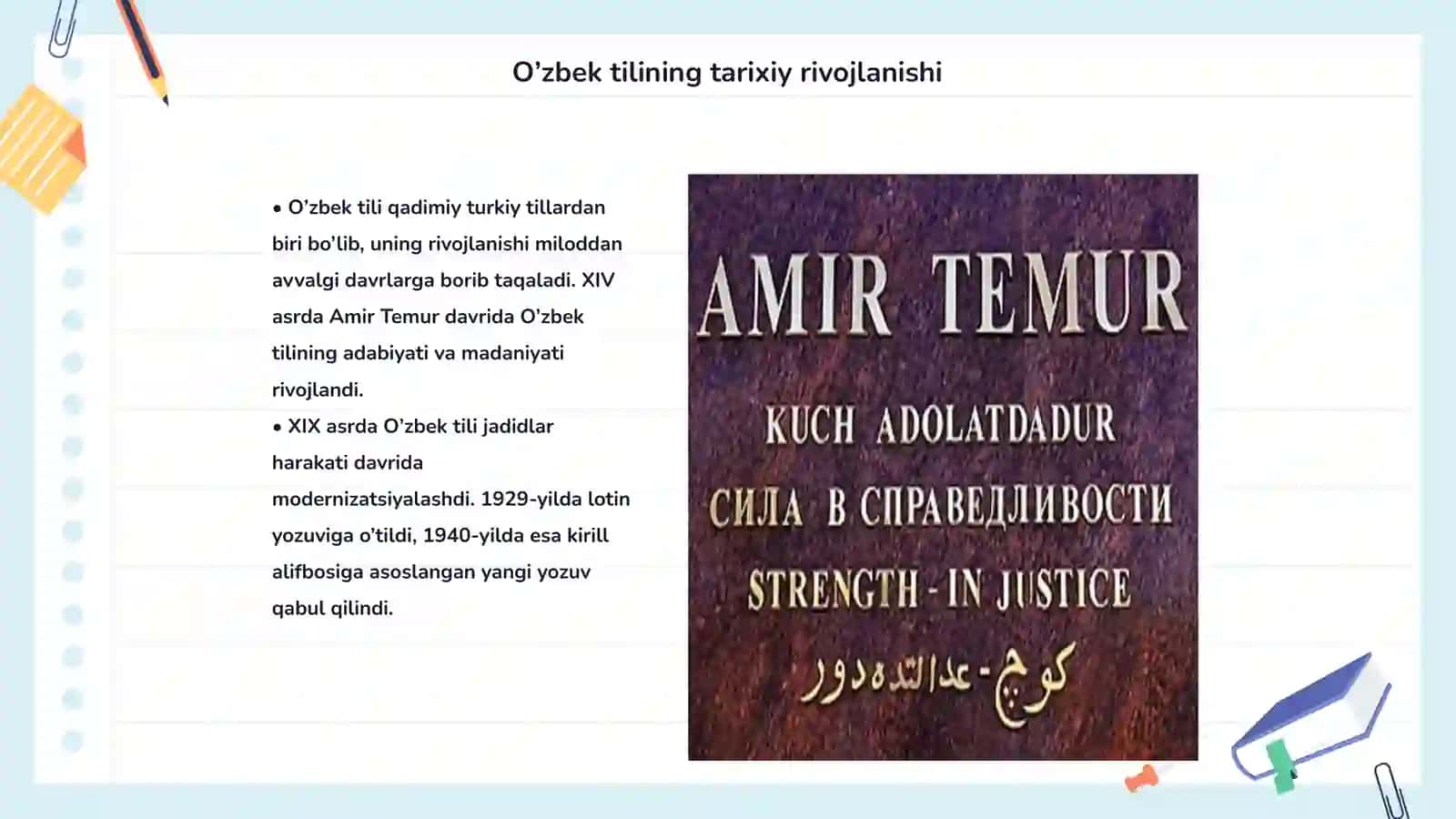 O’zbek tilining sohada qo’llanishi, bunda adabiy Til me’yorlariga rioya qilish 3