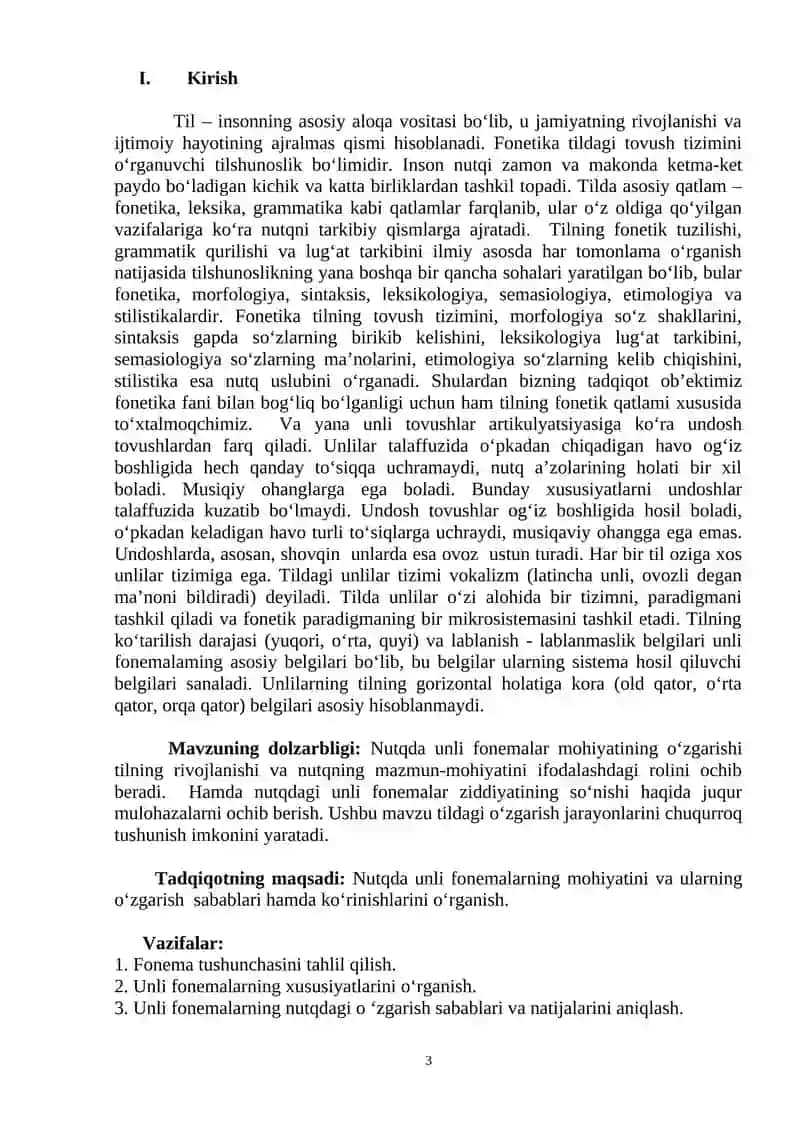 Nutqda unli fonemalar ziddiyatining so‘nishi 3
