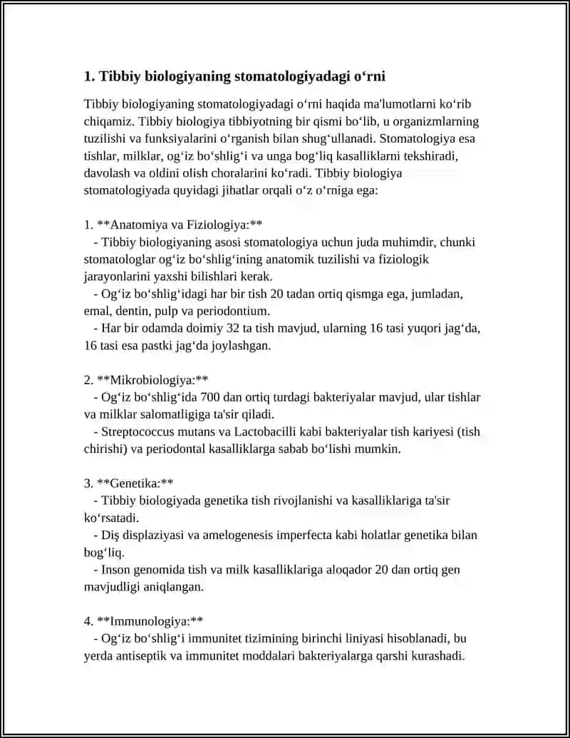Tibbiy Biologiya Stomatologiyada 3