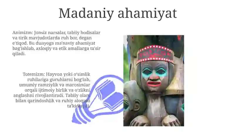 Totemizm, fetishizm, animizm haqida 3