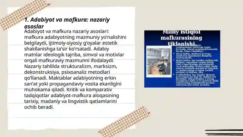 Adabiyot va mafkura: nazariy asoslar 3