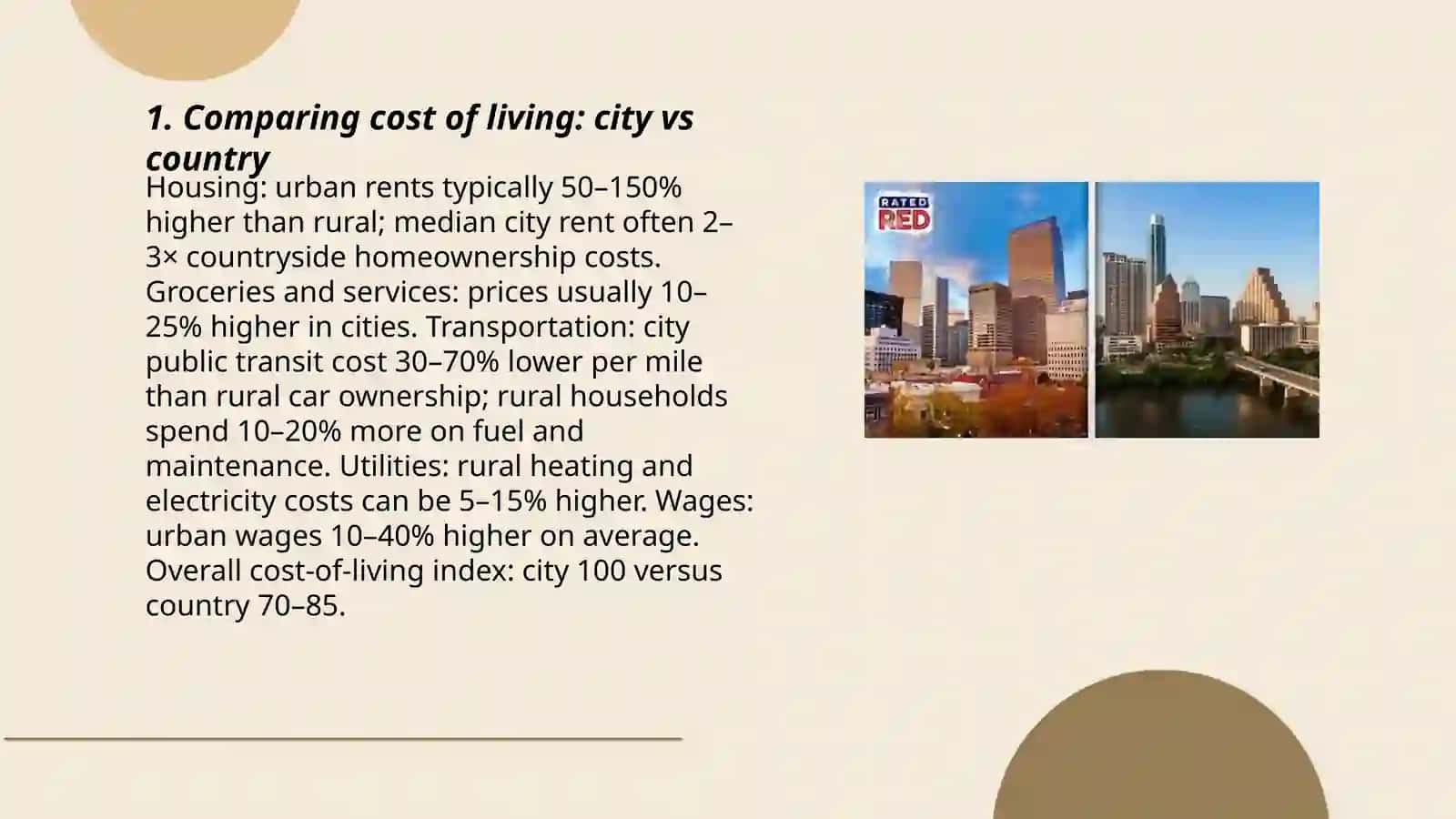 Cities anda country life: Best place to live 3