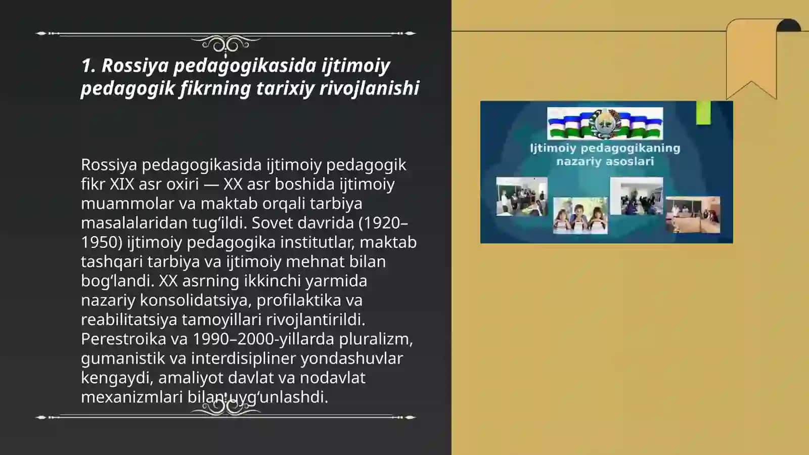 Rossiya pedagogikasida ijtimoiy pedagogika oid ilmiy izlanishlar rivojlangan mamlakatlarda ijtimoiy pedagogikaning ilmiy va nazariy asoslari 3