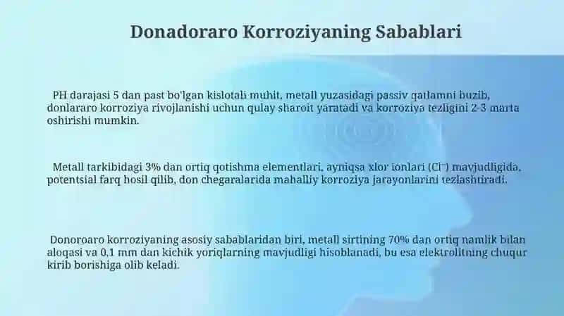 Donadoraro Korroziya va Uni Yo'llari 3