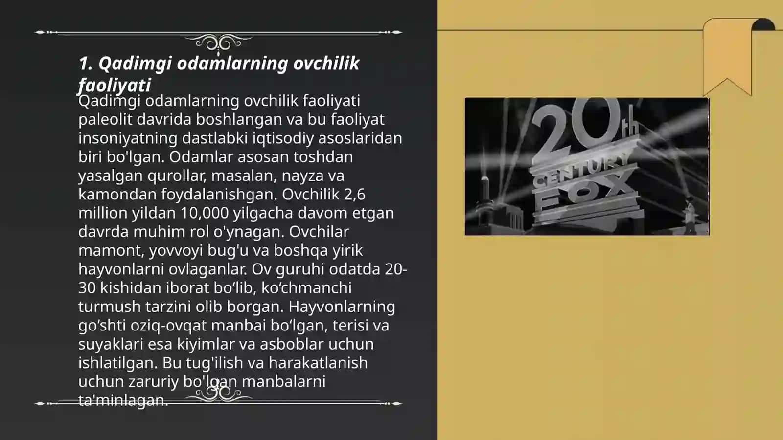 Eng qadimgi odamlarning mehnat faoliyati (turmush tarzi) 3