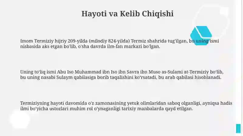 Imom Termiziyning hayoti va asarlari 3
