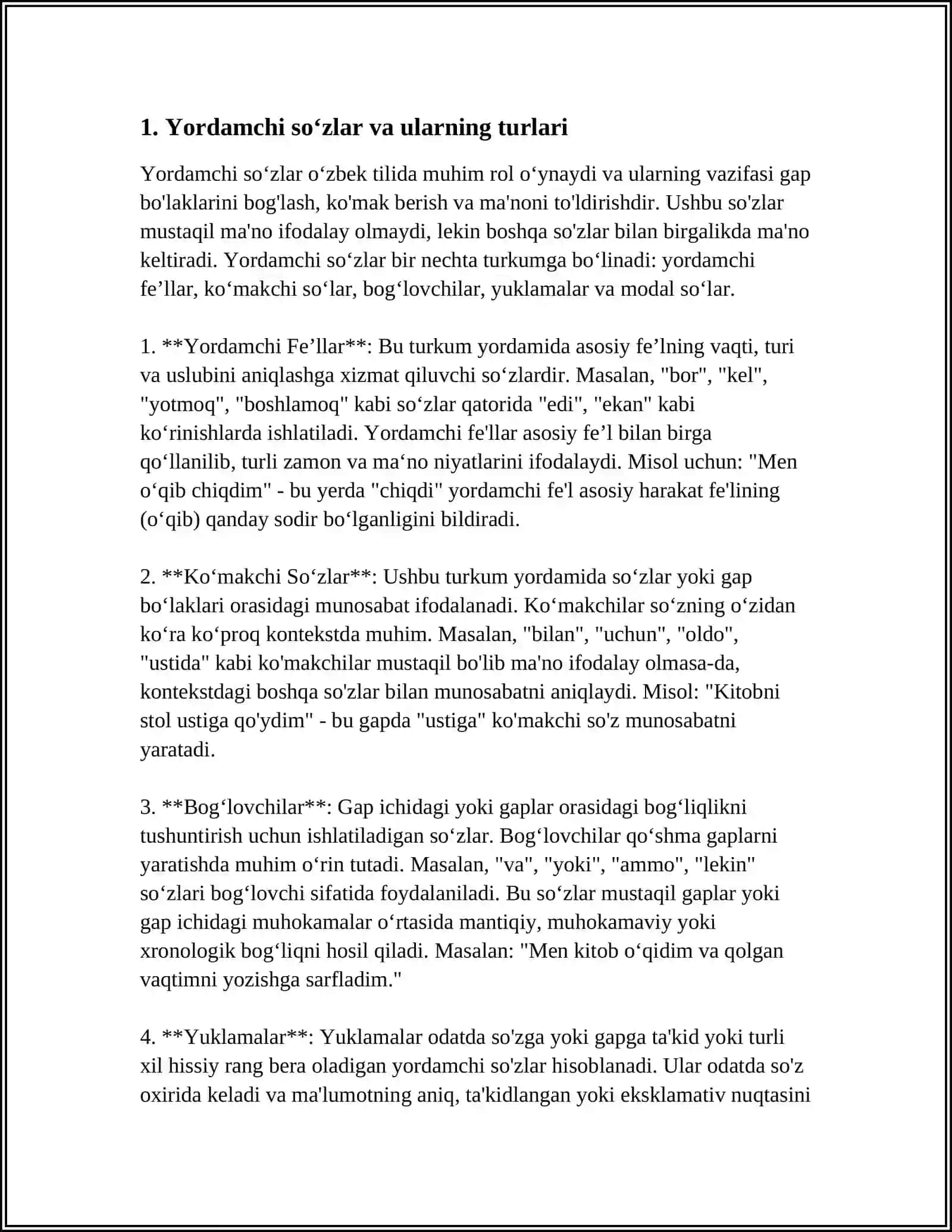 YORDAMCHI SOʻZLAR STILISTIKASI 3