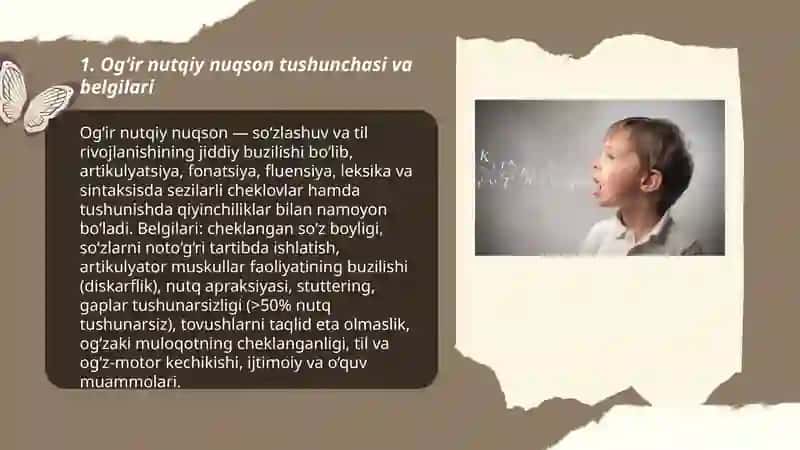 Ogʻir nutqiy nuqsonli bolalar 3