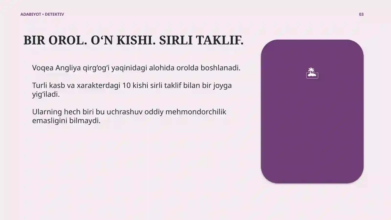 O‘NTA NEGR BOLASI 3