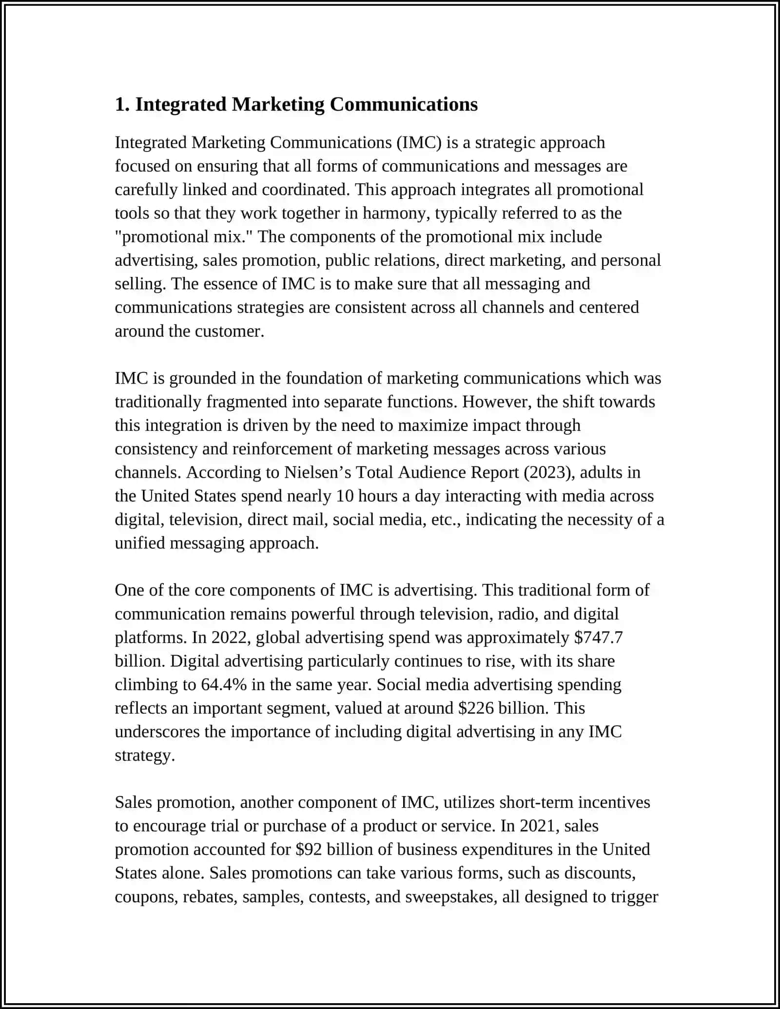 COMMUNICATION AND MARKETING EFFECTIVENESS 3