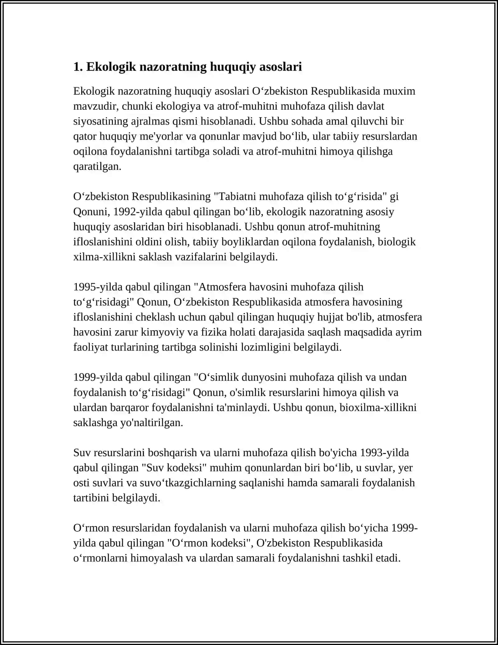 Ekologik nazorat monitoring ekspertiza 3