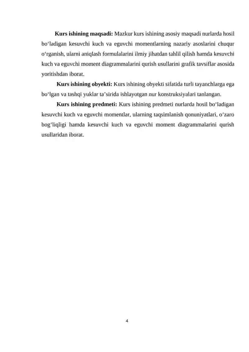 KESUVCHI KUCH VA MOMENT DIAGRAMMALARINI QURISH 3