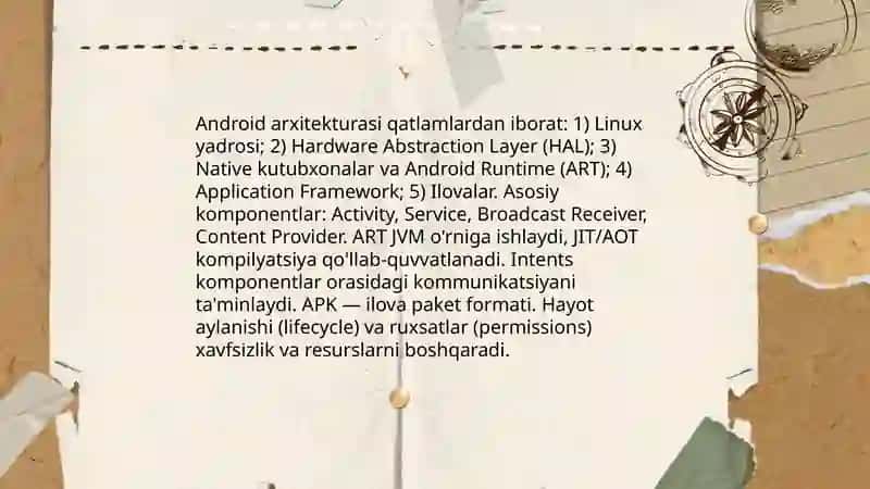 Mobil operatsion sistemalari va ularning taʼminoti 3