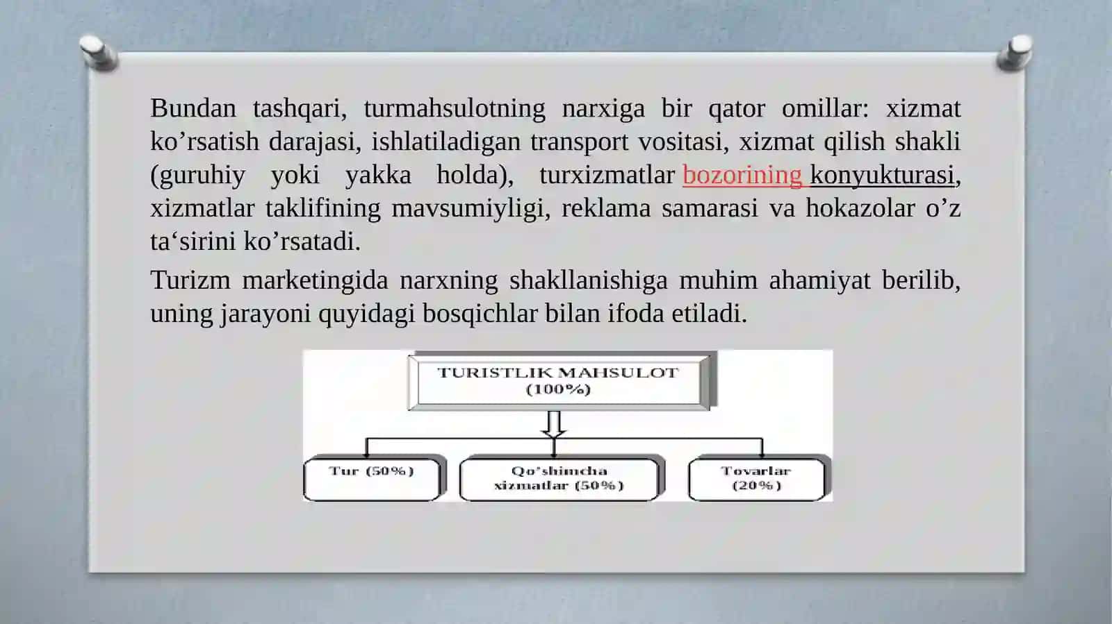 TURISTIK MAHSULOTLARGA NARX BELGILASHNING XUSUSIYATLARI 3