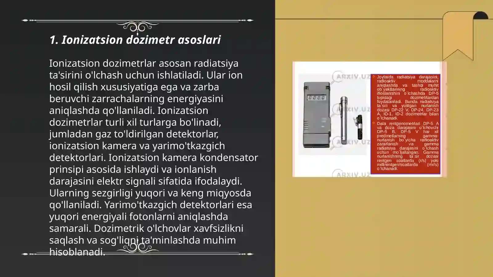 Ionizatsion dozimetr asoslari 3