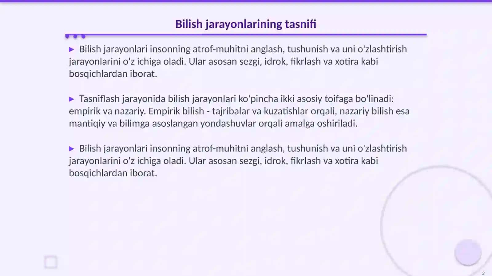 Bilish jarayonlari.Idrok etish 3