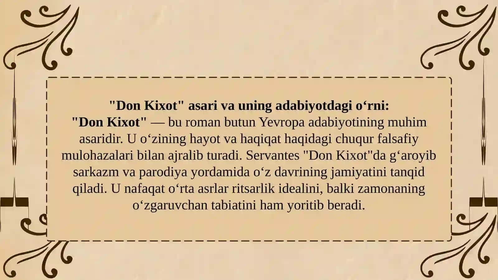Ispan Uyg’onish adabiyotida Miquel de Servantesijodiningo’rni 3