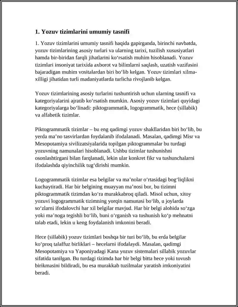 YOZUV TIZIMLARI TASNIFI 3