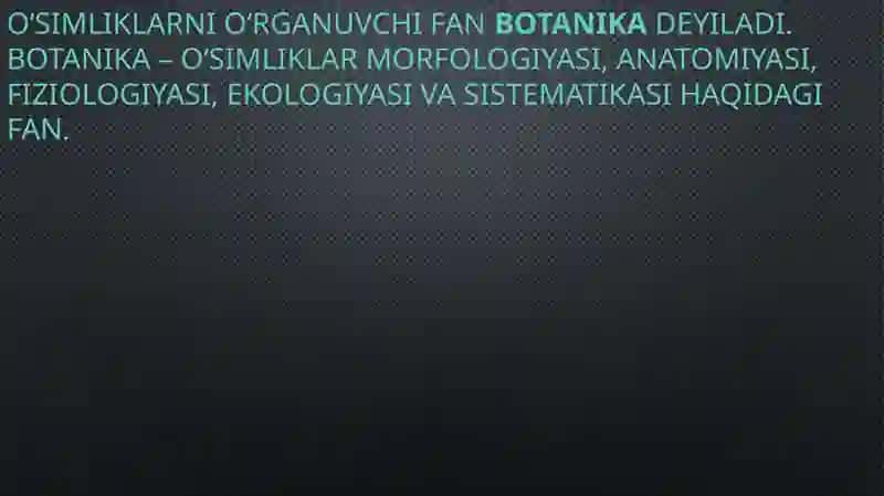 O‘SIMLIKLAR DUNYOSI 3