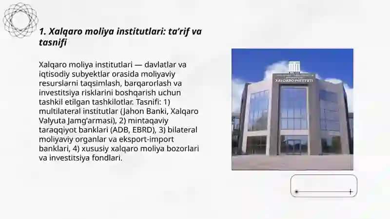 Xalqaro moliya institutlari va ularning turlari 3