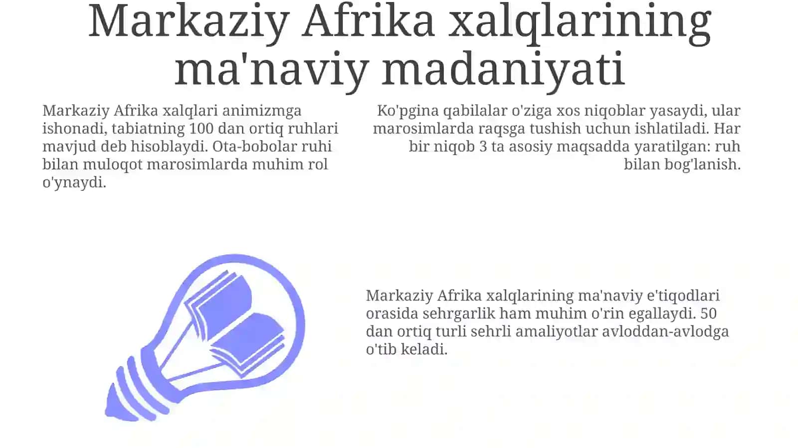 Markaziy Afrikaning xalqlarining ma'naviy madaniyati 3