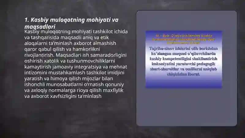 Kasbiy muloqot uslubiyati va qoidalari 3