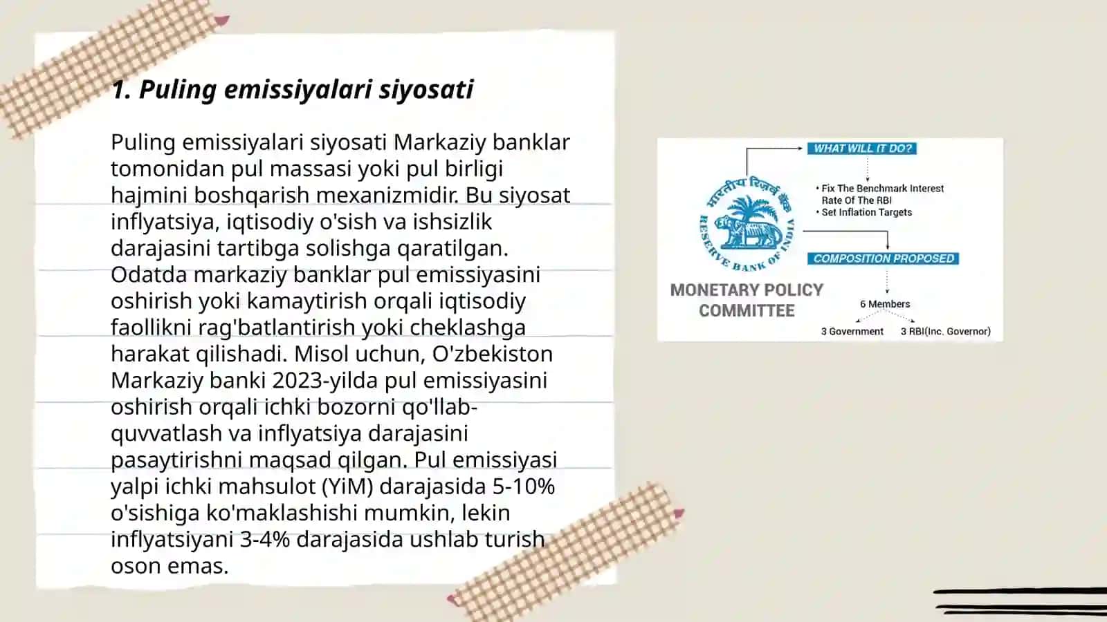 Monetar siyosat qoidalari 3