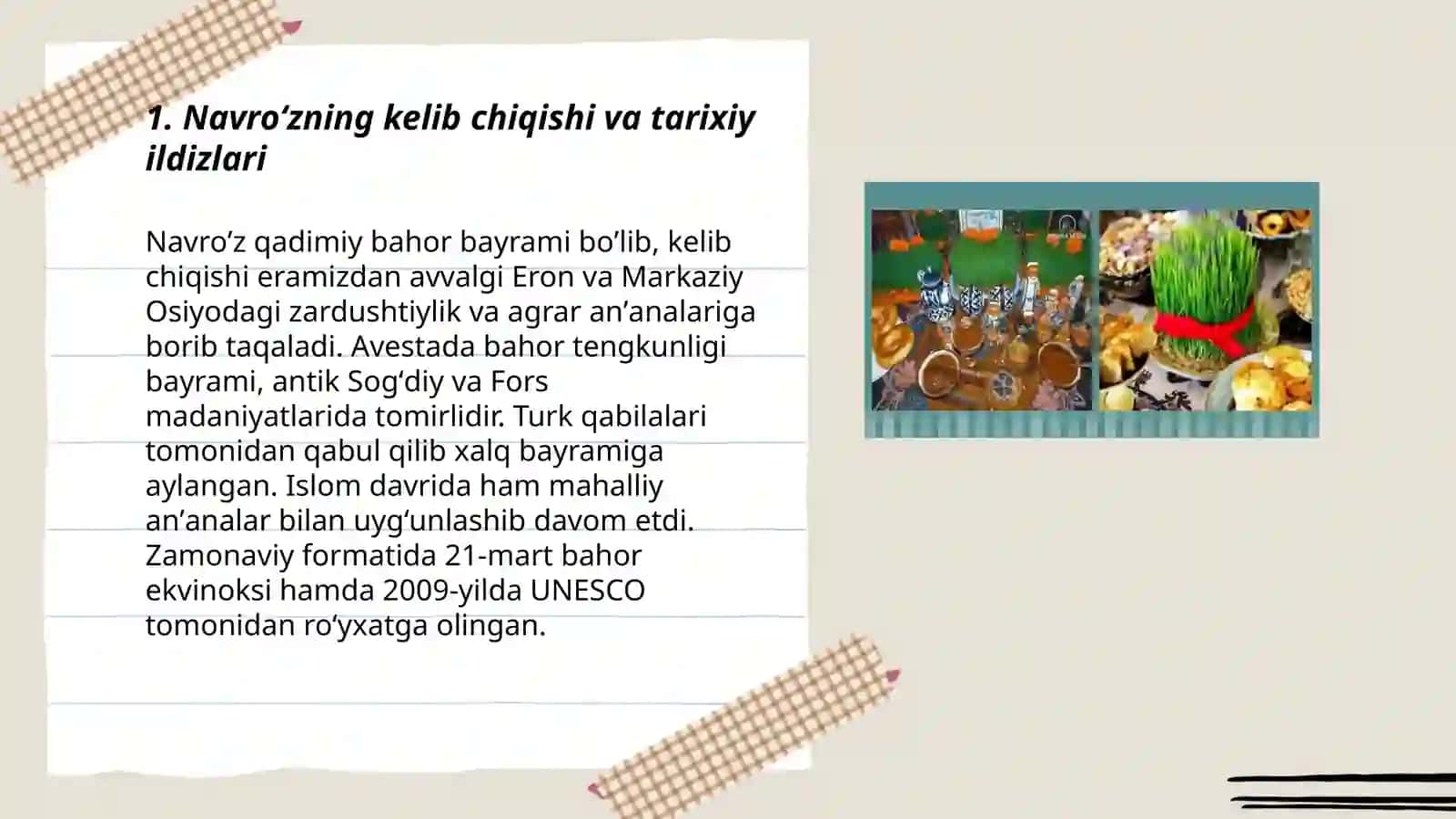 Navroʻz musulmonlarning yangi yil. Tabiatning uygʻonish bayrami 3