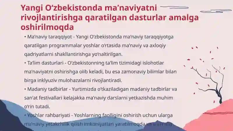 Ma'naviy taraqqiyot dasturi 3