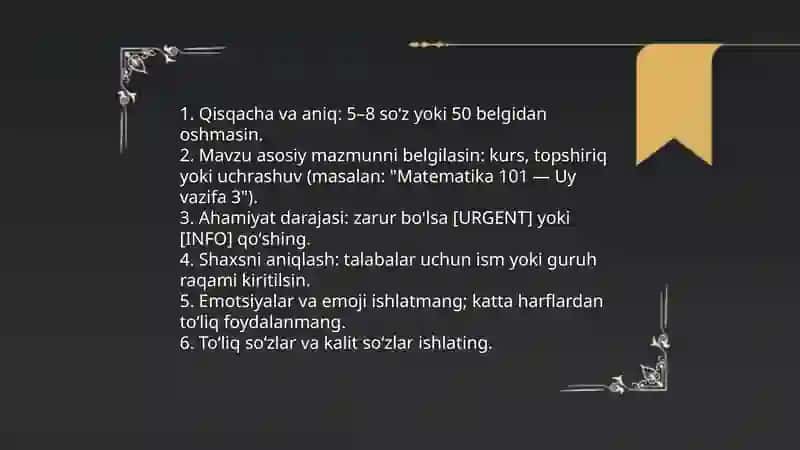 Talabalar uchun professional email yozish tartibi 3