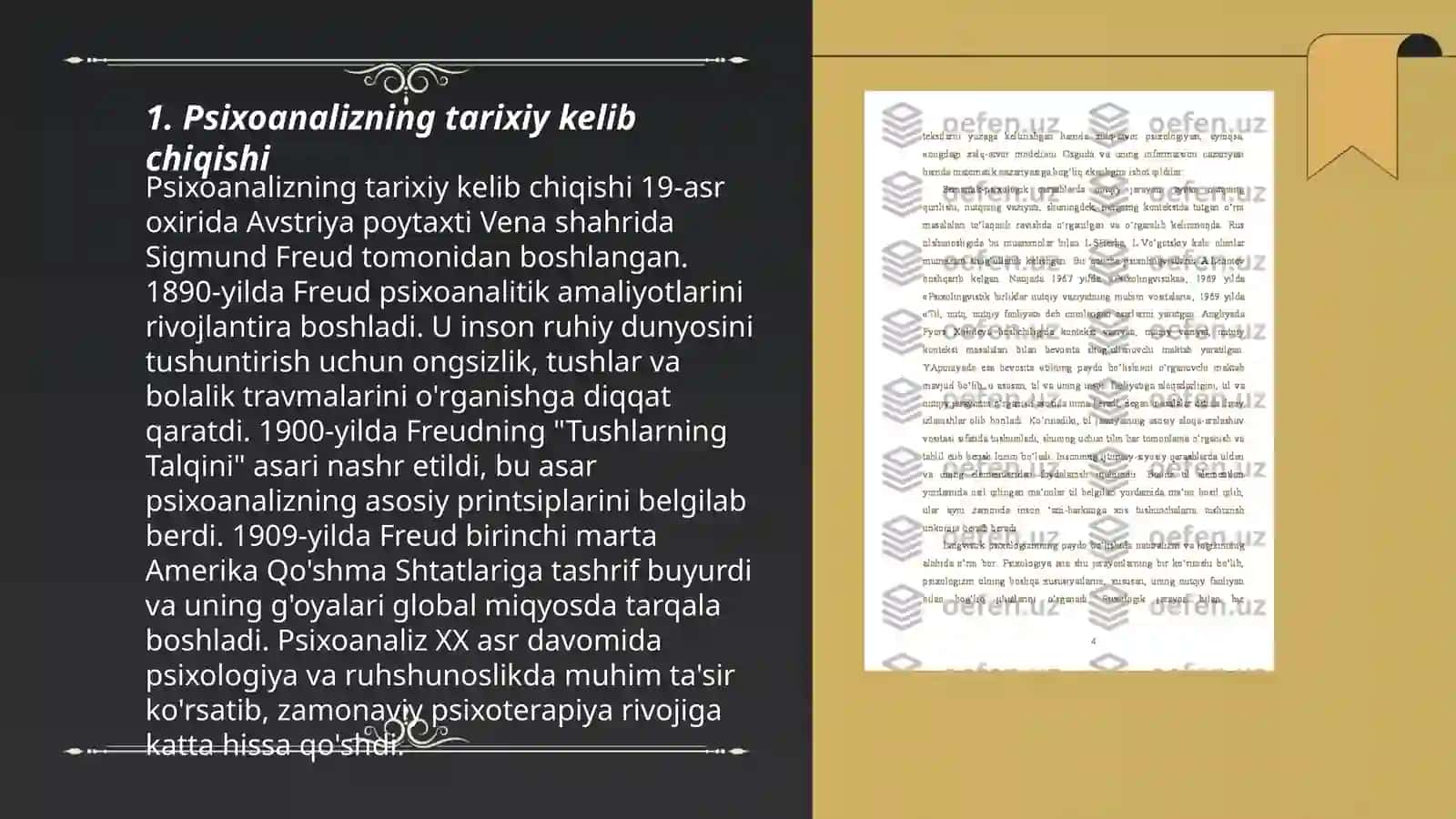 Psixoanaliz yuzaga kelishi 3