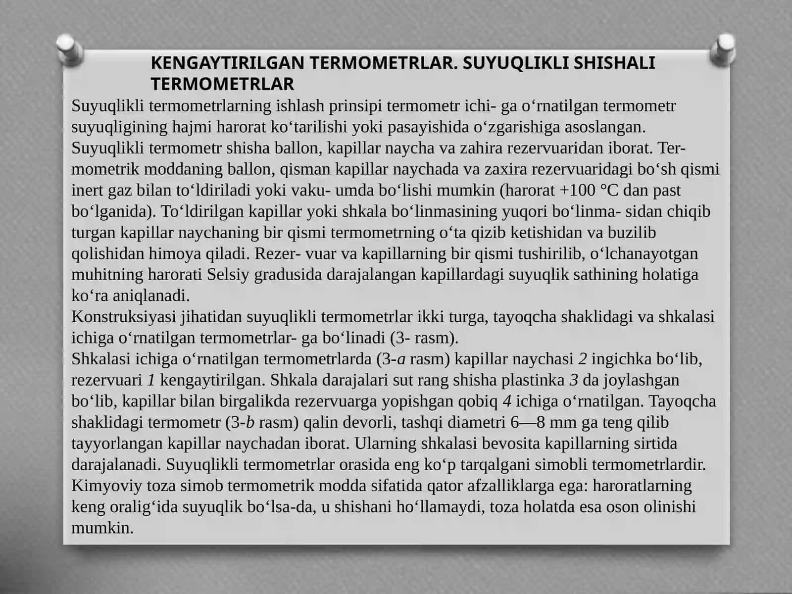 Suyuqlikli termometrlar 3